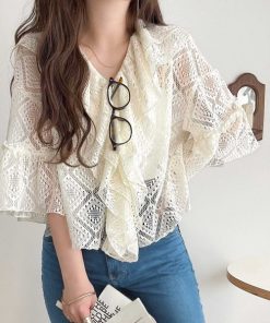 classicalelf 「classicalelf」 半袖ブラウス LARGE ベージュ レディース