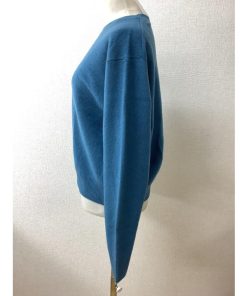 ユニクロ (UNIQLO)　タグ付き未使用 プレミアムラム クルーネックセーター ブルー サイズM