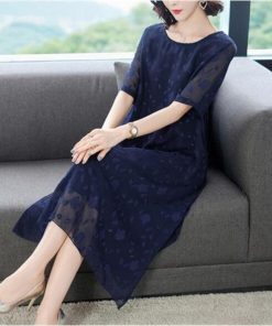 パーティードレスドレスワンピース30代40代50代結婚式同窓会お呼ばれ袖あり親族フォーマルレディース服装ミモレ丈女性大きいサイズ　dr-029