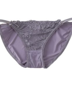 ヒップパンガーショーツ 紐パン サイドストリング レディース 女性 インナー 下着 ヒップハング ローライズ サイド紐 くすみカラー レース リボン