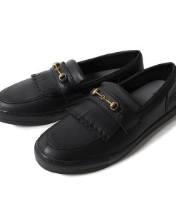CONVERSE コンバース オールスター クップ ローファー スニーカー ALL STAR COUPE GB LOAFER BLACK/GOLD ( 黒 レザー 国内正規品 38002061 )