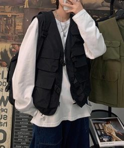 送料無料 ベスト メンズ 前開きベスト カジュアルベスト ノースリーブ 多機能ベスト ゆったり ポケット付き トップス アウトドア 散歩 お出かけ お洒落 カジュア